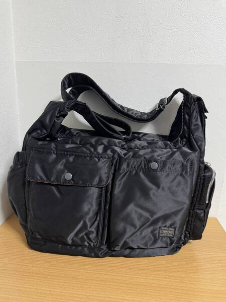 激レア●新品同様●ヘッドポーター HEAD PORTER TANKER タンカー 9 ナイン 9ショルダー型 ショルダーバッグ チャック付き 黒