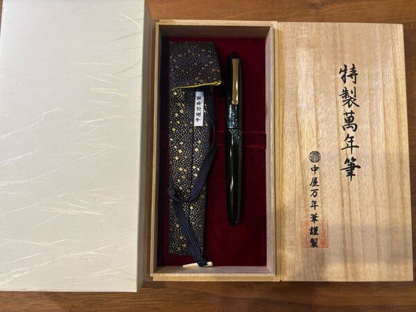 中屋万年筆 天の川 螺鈿 細軟 14K