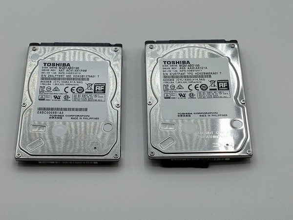 【東芝製】 1TB HDD 2.5インチ 2枚セット