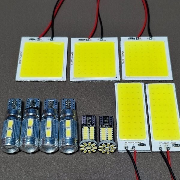 超爆光!N-VAN Lグレード JJ1 JJ2 T10 LED COBパネル ルームランプ バックランプ ナンバー灯 11個セット ホワイトホンダ /c48/c36/10/34