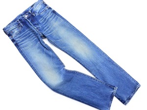 GREEN Зеленые джинсовые брюки на пуговицах размер28/темно-синий ■■ ☆ feb5 Женщины