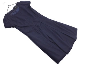 CLEAR IMPRESSION Clear Impression Tuck A-Line Dress size1/navy blue ■◆ ☆ feb6 Ladies