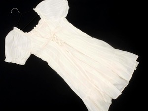 WC Double Sea кружева с пышными рукавами платье размерF/белый ■◆ ☆ fed0 Дамы