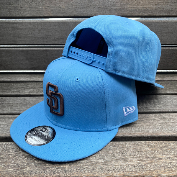 海外限定カラー Newera ニューエラ 9Fifty サンディエゴ パドレス SD Padres スナップバックキャップ Essentials Sky USA正規品 (950-200)
