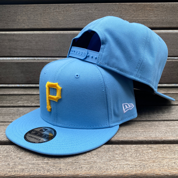 海外限定カラー Newera ニューエラ 9Fifty ピッツバーグ パイレーツ Pirates スナップバックキャップ Essentials Sky USA正規品 (950-207)