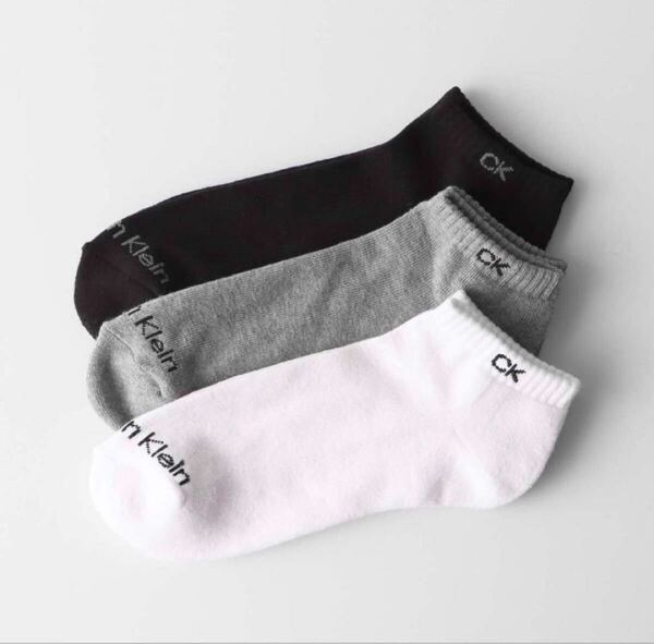 【新品未使用】Calvin Klein カルバンクライン ソックス メンズ 抗菌防臭 靴下 3足セット 25〜27cm 送料無料