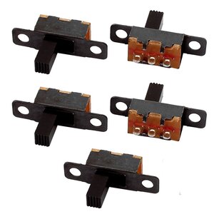 マイクロスライドスイッチ 2ポジション 3P SPDT パネル マウント ラッチ カメラ 5本いり