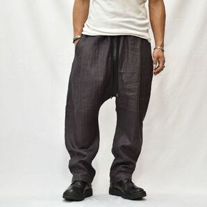 【美品】ISAMU KATAYAMA BACKLASH イサムカタヤマ バックラッシュ へリンボンリネン サルエルイージーパンツ