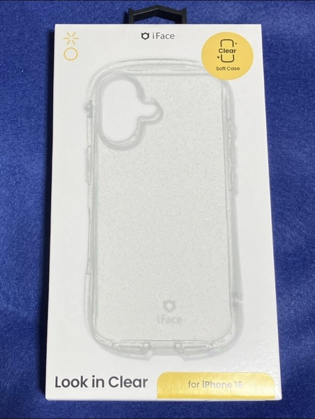 iPhone16 iFace Look in Clear Soft Case Clear ラメ