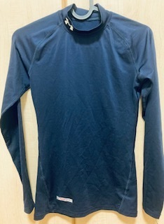 アンダーアーマー/UNDER ARMOUR/UAアーマー/ウェア/野球 /アンダーシャツ/モックネック/ハイネック/メンズ/Sサイズ/ネイビー