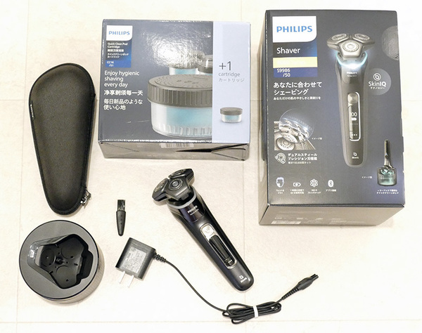 フィリップス 9000シリーズ S9986/50 Philips ブラック 洗浄機付+純正カートリッジ6個付