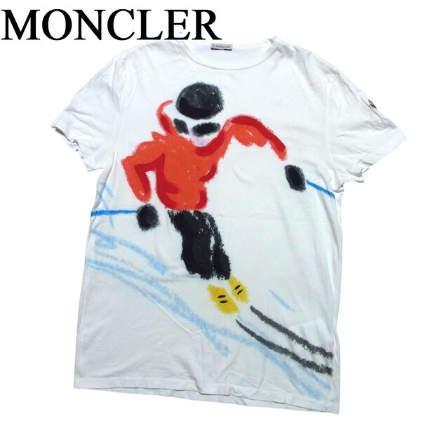 VOGUE FNO 限定 MONCLER モンクレール スキー ペイント Tシャツ M 白 ホワイト イタリア製