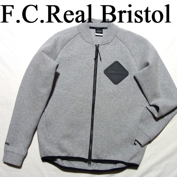 F.C.Real Bristol F.C.R.B. SWEAT TRAINING BLOUSON S グレー FCRB-192004 スウェット トレーニング ブルゾン