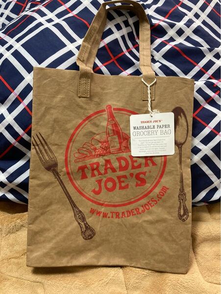 送料込 トレーダージョーズ ウォッシャブル ペーパーバッグ エコバッグ トートバッグ 新品未使用 Trader Joe's Washable Paper Grocery Bag