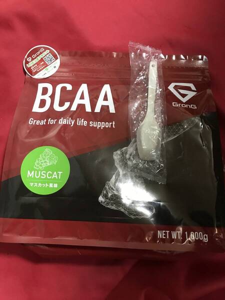 期限は2026年以降 発送補償あり!未開封スプーン付きグロングGronG BCAAマスカット風味1kg1000g