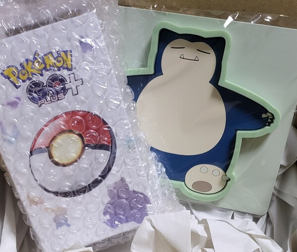 新品未開封未使用 ポケモンGO+ ポケモンセンターオリジナル ラバートレー カビゴン付き ポケットモンスター