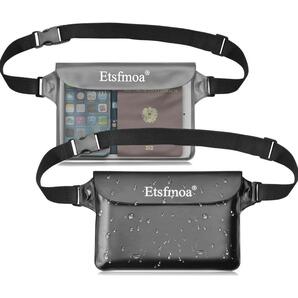 Etsfmoa 防水ポーチ 防水ウエストポーチ 完全防水 スマホ 小物入れ