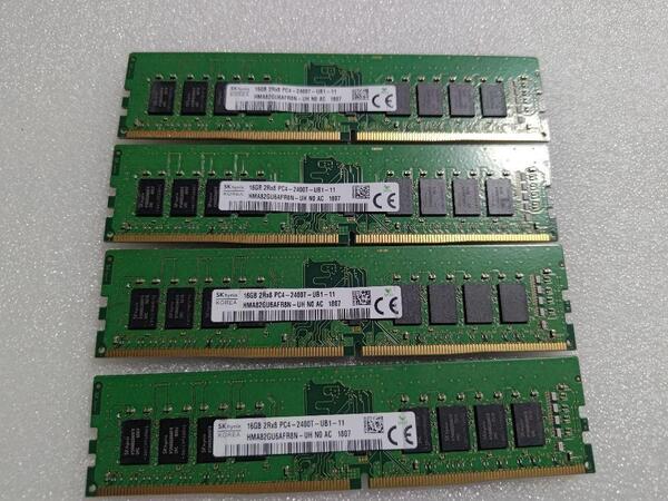 SKhynix DDR4-2400 16GBx4 (64GB) 動作確認済み