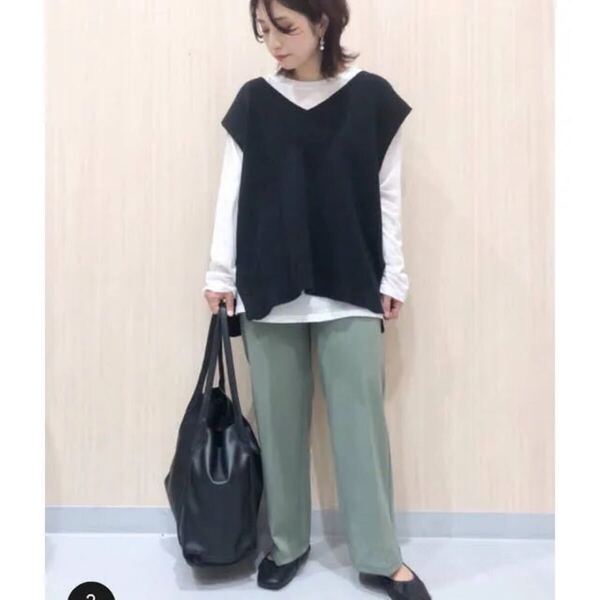 GU カットソースラックス Lサイズ グリーンカーキ系