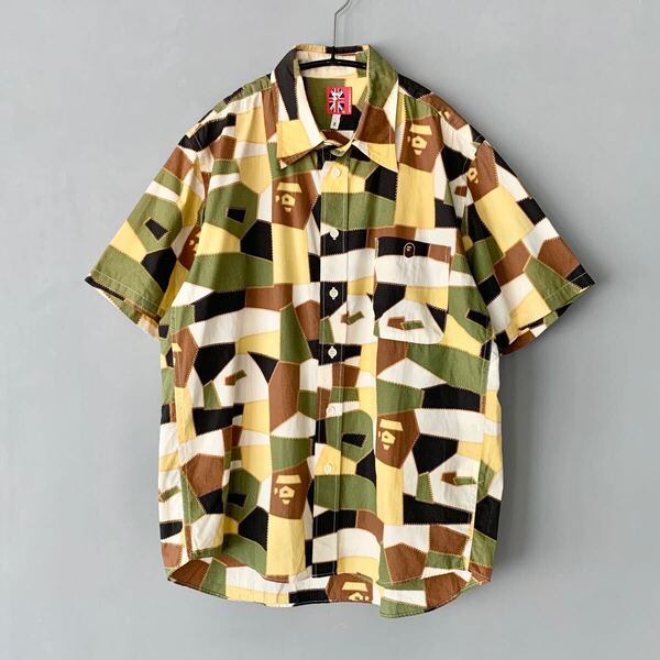 A BATHING APE 90’s エイプカモ 半袖シャツ Bape Nigo アベイシングエイプ ベイプ