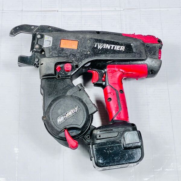中古品 マックス 14.4V 鉄筋結束機 ツインタイア RB-440T 動作OK 5.0Ahバッテリ付属 MAX リバータイア 充電式 コードレス