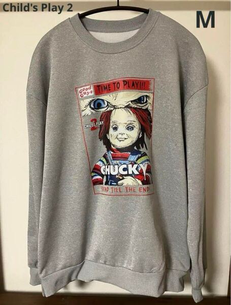 希少 Child's Play 2 プリント トレーナー グレー M チャッキー