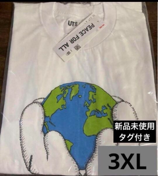 3XL 新品未使用 UT UNIQLO KAWS ユニクロ カウズ PEACE FOR ALL Tシャツ 半袖 kaws t shirt コラボ