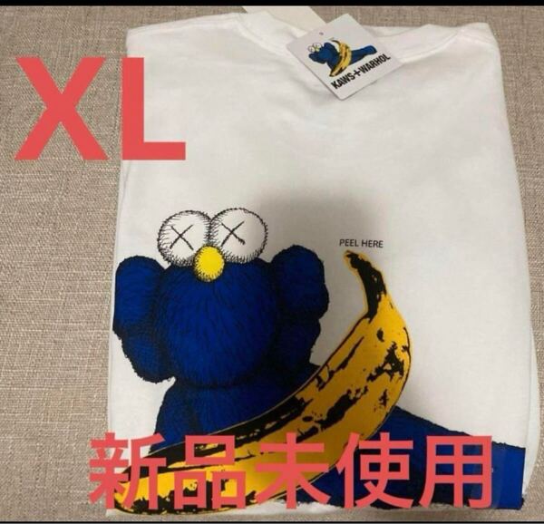 XL 新品未使用 カウズ ユニクロ UT Tシャツ コラボ UNIQLO カウズ KAWS + Warhol UNIQLO×KAWS+WARHOL カウズ+ウォーホル