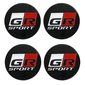 GR ロゴ スポーツ ホイール センターキャップ ステッカー 56mm ブラック