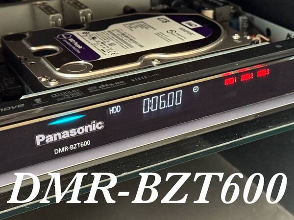 【HDD:500GB⇒4TB 新品WD製HDD換装済】★ Panasonic DMR-BZT600 3番組同時録画★《新品リモコン付き》★