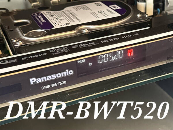 【HDD:500GB⇒4TB WD製HDD換装済】★ Panasonic DMR-BWT520 2番組同時録画★《新品リモコン付き》★