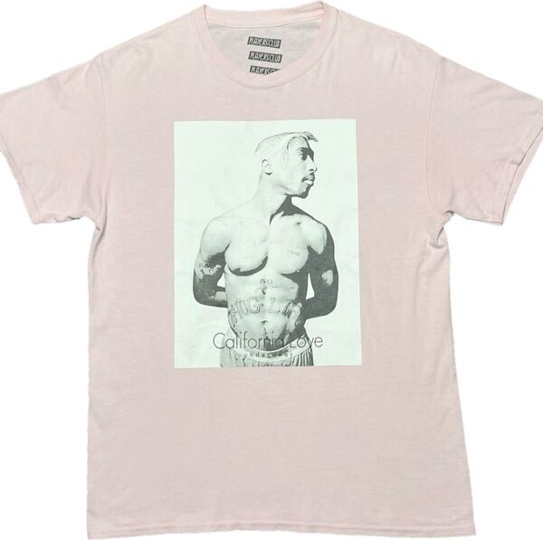 PLAYERS CLUB 2PAC プリントTシャツ ピンク Mサイズ プレイヤーズクラブ 2PAC ラップTシャツ バンドTシャツ ラッパー HIPHOP ヒップホップ