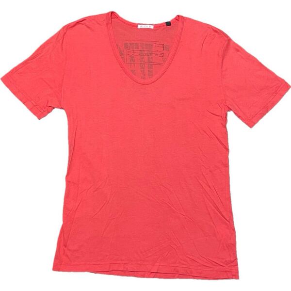 MADE IN USA製 ALEX B バックプリント半袖UネックTシャツ オレンジ Sサイズ アレックスビー ALEXANDER YAMAGUCHI アレキサンダーヤマグチ
