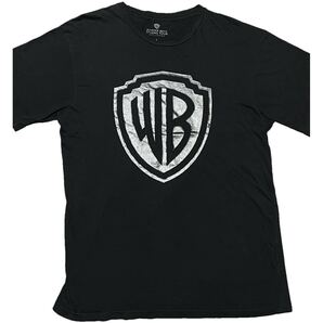 WARNER BROS. STUDIO TOUR ロゴプリントTシャツ ブラック Lサイズ ワーナーブラザーズ Tシャツ