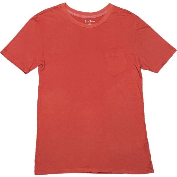 MADE IN USA製 JOURNAL STANDARD CALIFORNIA ポケット付きクルーネック半袖Tシャツ エンジ Lサイズ ジャーナルスタンダード アメリカ製