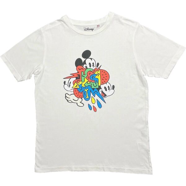 GLOBAL WORK × Disney MICKEY MOUSE プリントTシャツ ホワイト Lサイズ グローバルワーク ディズニー ミッキーマウス ミッキー 白
