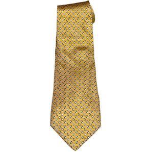 MADE IN ITALY製 BALMAIN 総柄シルクネクタイ イエロー バルマン イタリア製 ネクタイ 黄色