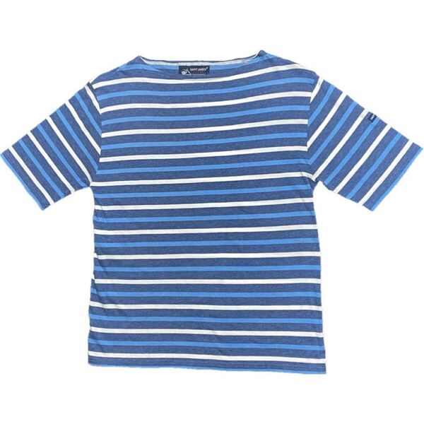 MADE IN FRANCE製 SAINT JAMES ボーダー柄 半袖Tシャツ マルチカラー S/Mサイズ セントジェームス フランス製 Tシャツ