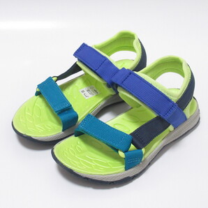 MERRELL KAHUNA WEB キッズ サンダル ブルー ライム 22cm メレル カフナ ビーサン シャワサン ストラップ キッズ 子供 MK266759