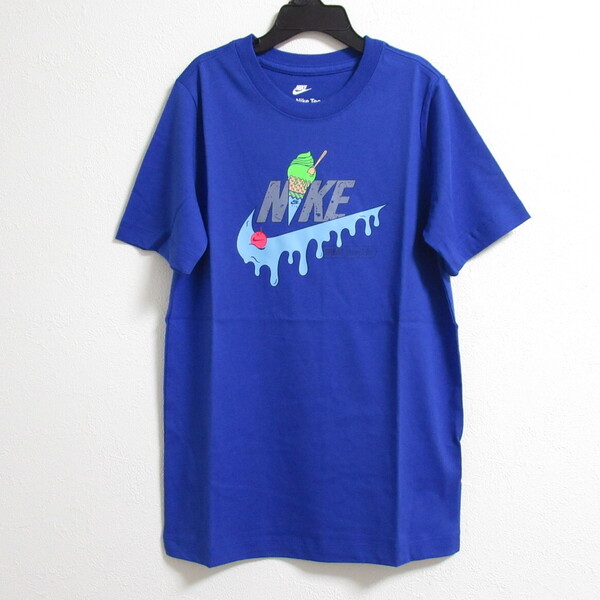 NIKE YTH NSW KC SOLE FOOD FS S/S Tシャツ 青 ブルー 150 ナイキ ジュニア 半そで Tシャツ アイスクリーム ソールフード HV0990-480