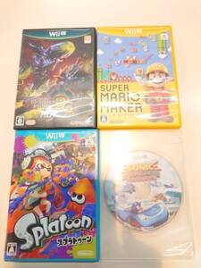 即決★中古3本セット★1本ジャンクオマケ★モンスターハンタートライG スプラトゥーン マリオメーカー ソニック WiiU ソフト