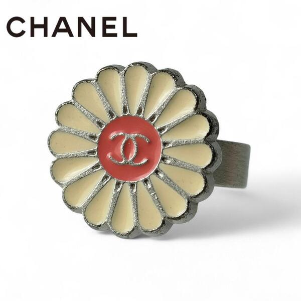 『希少美品』 CHANEL シャネル 04P 2004年スプリングコレクション ココマーク フラワー リング 指輪 12号