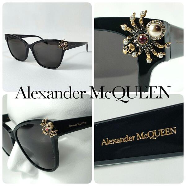 『新品同用品』 Alexandre McQUEEN アレキサンダーマックイーン スパイダー ジュエル キャッツアイ サングラス