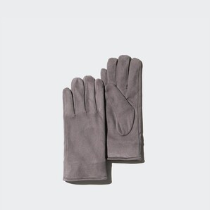 Lサイズ 新品 ユニクロ ヒートテック ライニンググローブ スウェードタッチ グレー 手袋 5本指 UNIQLO 防寒具 送料無料