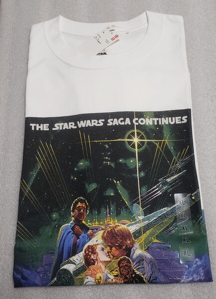 XLサイズ 新品 スターウォーズ 帝国の逆襲 STAR WARS ユニクロ UT ホワイト オーバーサイズ 半袖 白 Tシャツ 綿100 uniqlo 河村康輔