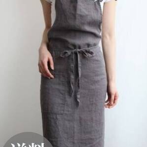 【訳あり】 エプロン おしゃれ グレー カフェ 保育士 ポケット付き レディース サロン 無地 ユニフォーム シンプル
