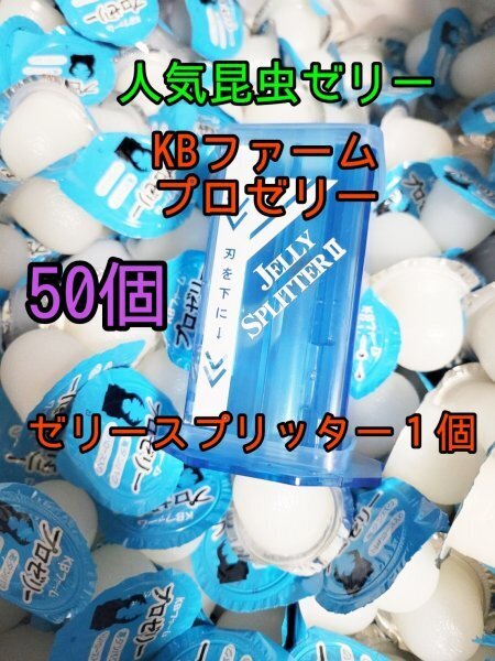 人気昆虫ゼリー KBファーム プロゼリー16g 50個 ゼリースプリッター1個 カブトムシ クワガタ ハムスター フクロモモンガ オオクワガタ