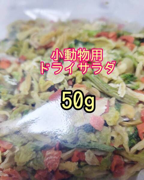 【送料無料】小動物の好物 小動物用 ドライサラダ50g 小動物おやつ うさぎ モルモット ハムスター リス 乾燥野菜 乾燥サラダ ドライ野菜