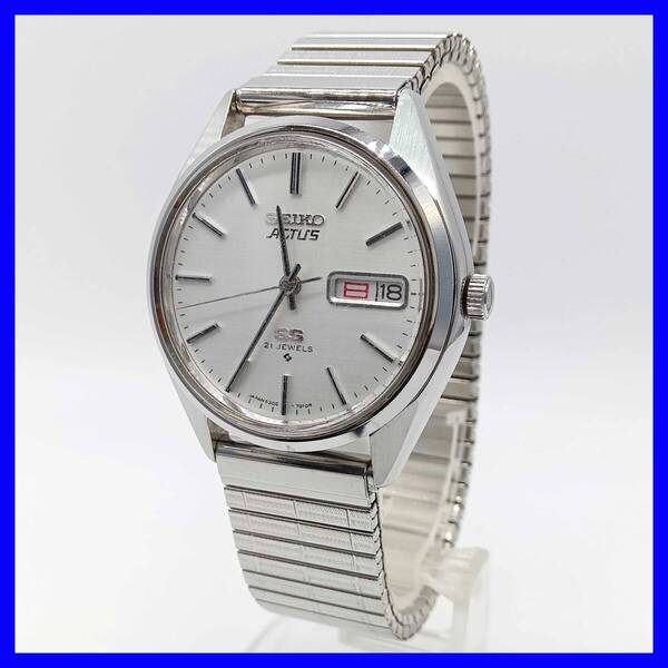 264 送料無料【自動巻】動作品★セイコー★SEIKO★アクタス★ACTAS★6306-7010★デイデイト★SS★21石★蛇腹ベルト/メンズ/腕時計/アナログ