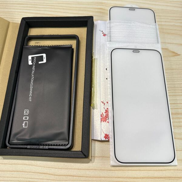 h19 iPhone 12 Pro/iPhone 12 用 高精細 全面保護フィルム 高透過率 硬度9H強化ガラス 液晶画面 6.1インチ対応 ガイド枠付き(2枚入り)
